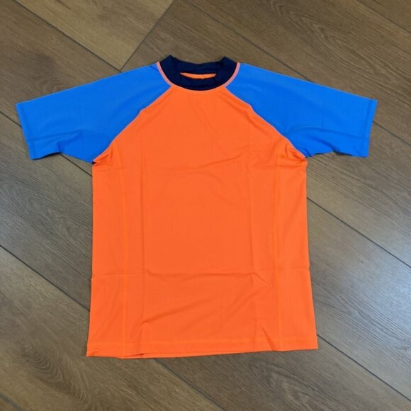 Lands' End NWT Blue - Orange Rashguard Swim Shirt Top Sz XL - Picture 1 of 7